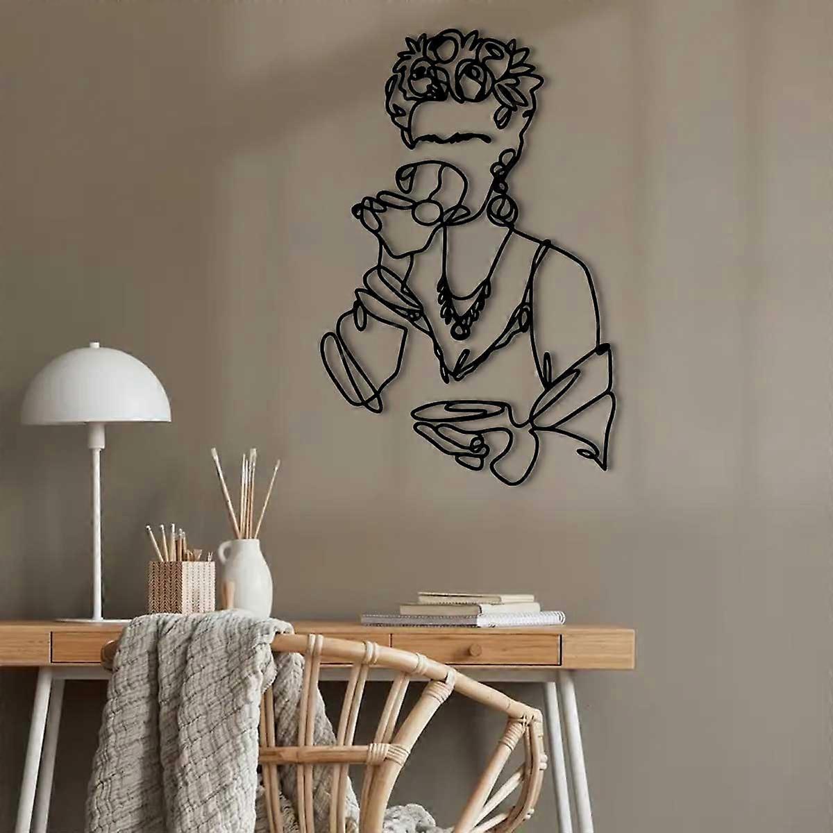 1PC Elegant Lady Hanging Metal Wall Décor for Home Interiors