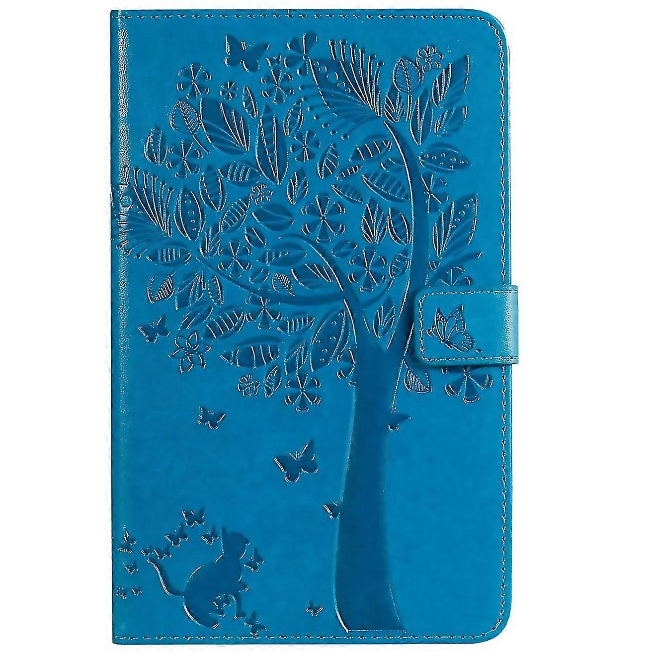 For Galaxy Tab A 80 S Pen Pressed Printing Cat And Tree Pattern Horizontal Flip Leather Case With Ho