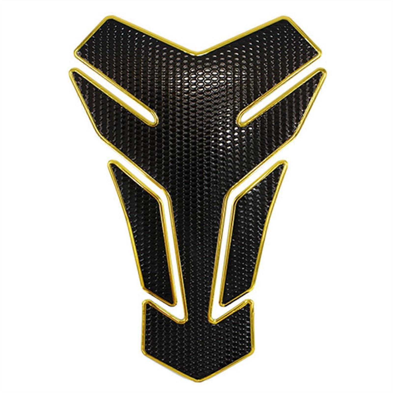 Motorcycle Tank Pad Protector Case 3D Sticker Gas Tank Decal Gas Oil Fuel Decal Gold Frame
