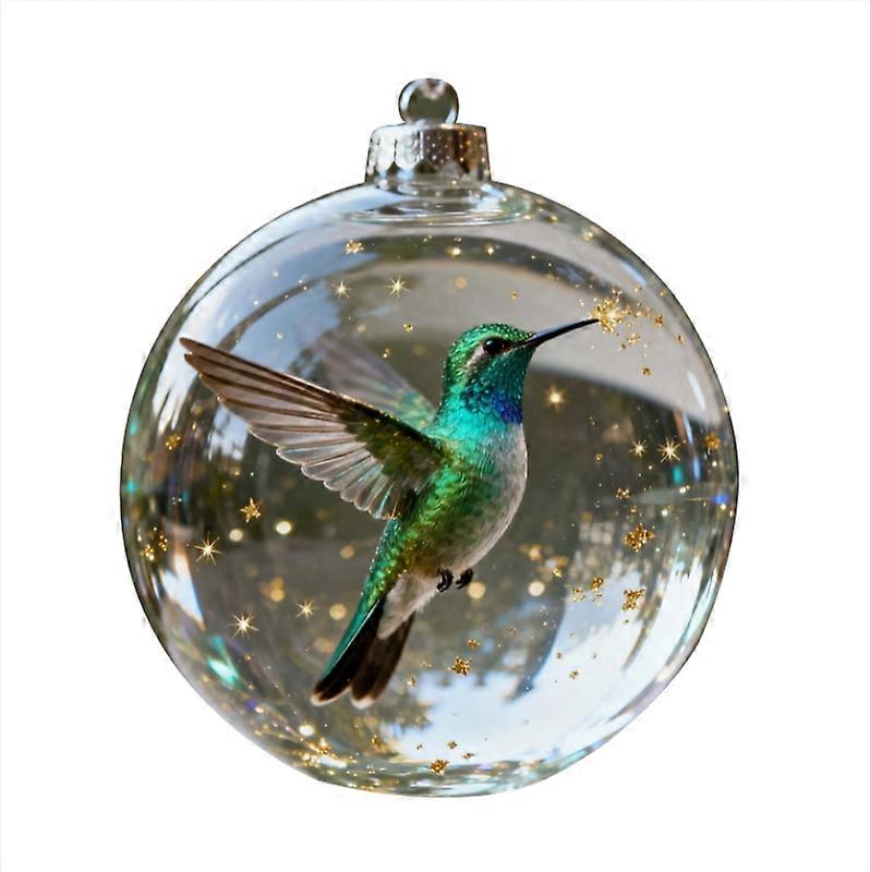 Glasfågeldekorationer Julgransprydnader Set för julgransdekoration Plastbollar