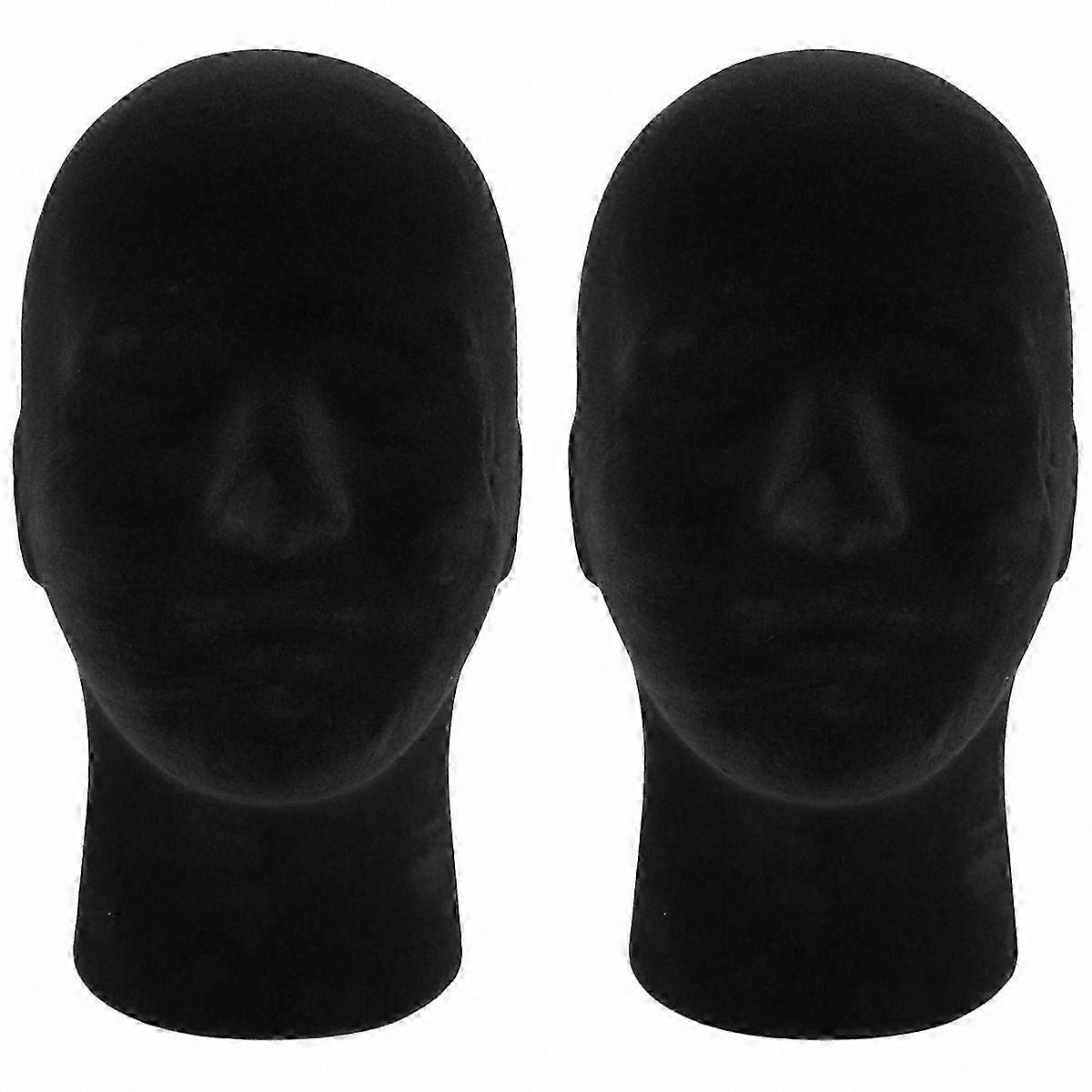 Black Foam Mannequin Head for Hat Display Stand Shop Dummy Model
