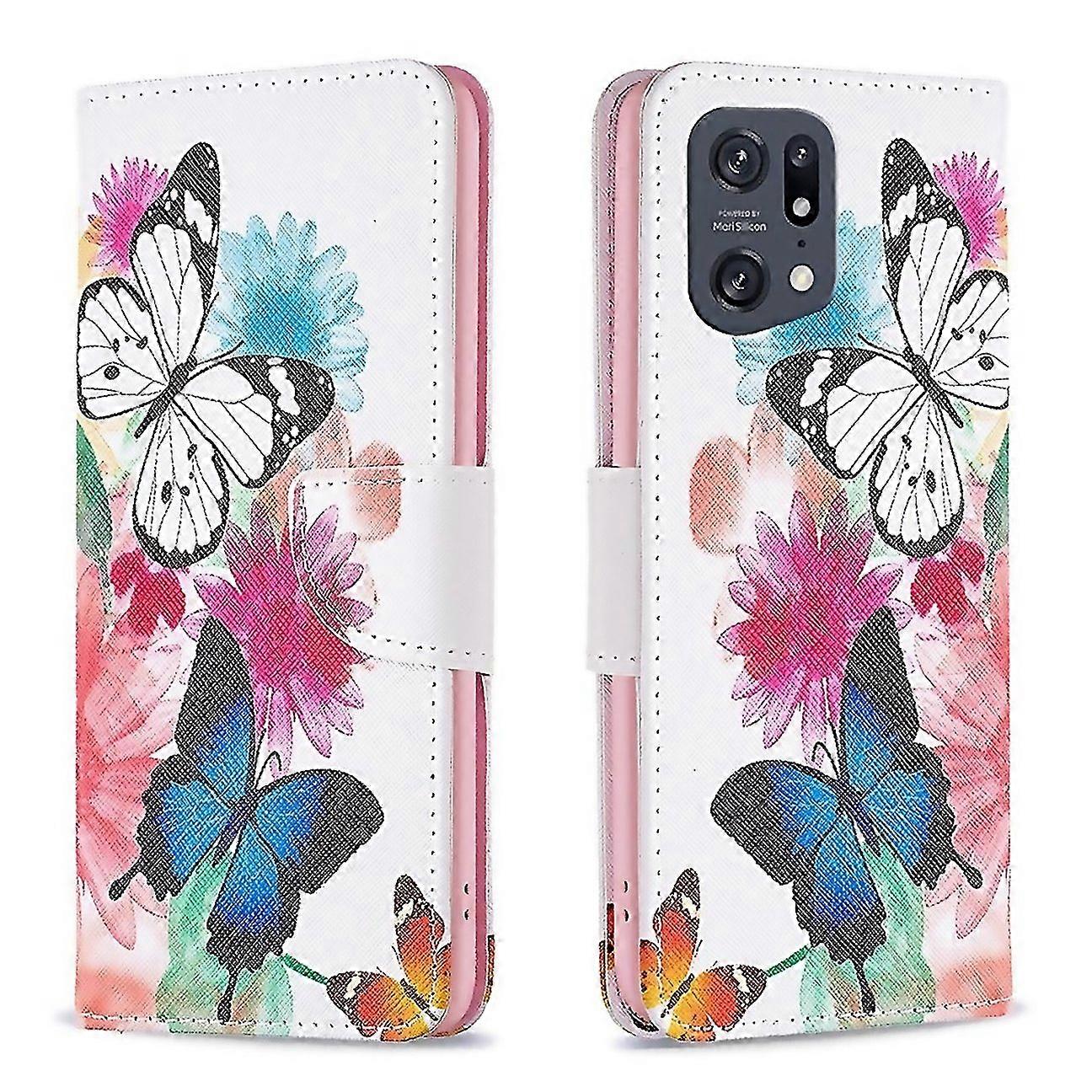 For Oppo Find X5 Pro Drawing Pattern Leather Phone