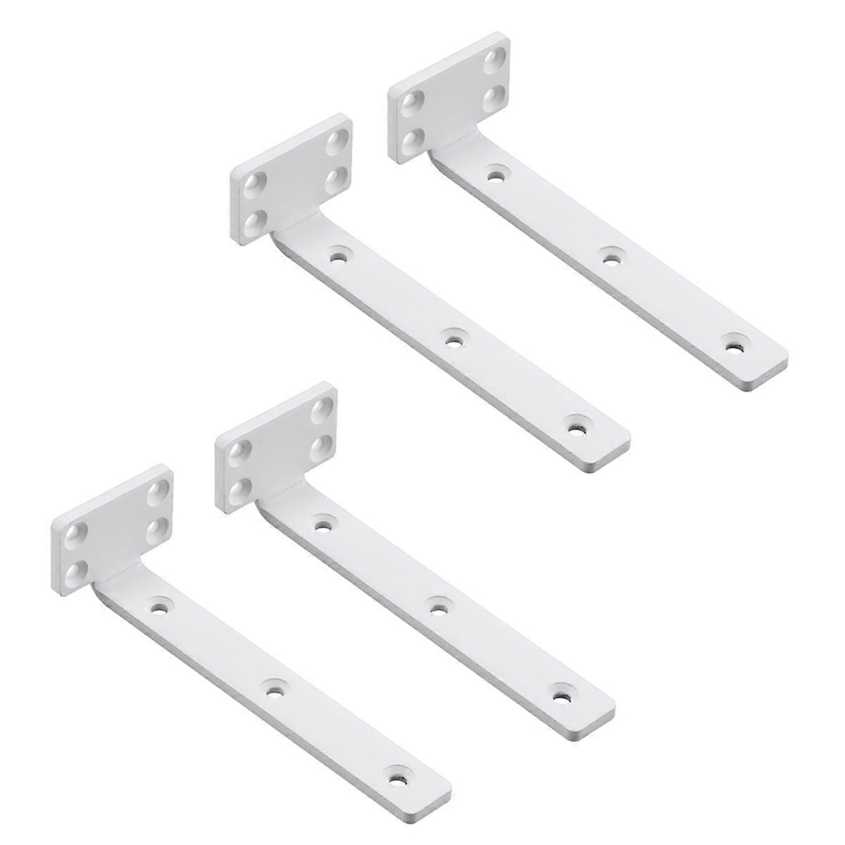 4Pcs Floating Shelf Bracket 6 Inch, Industrial Heavy Duty Shelf Brackets L Brackets Hidden Metal Shelf Bracket