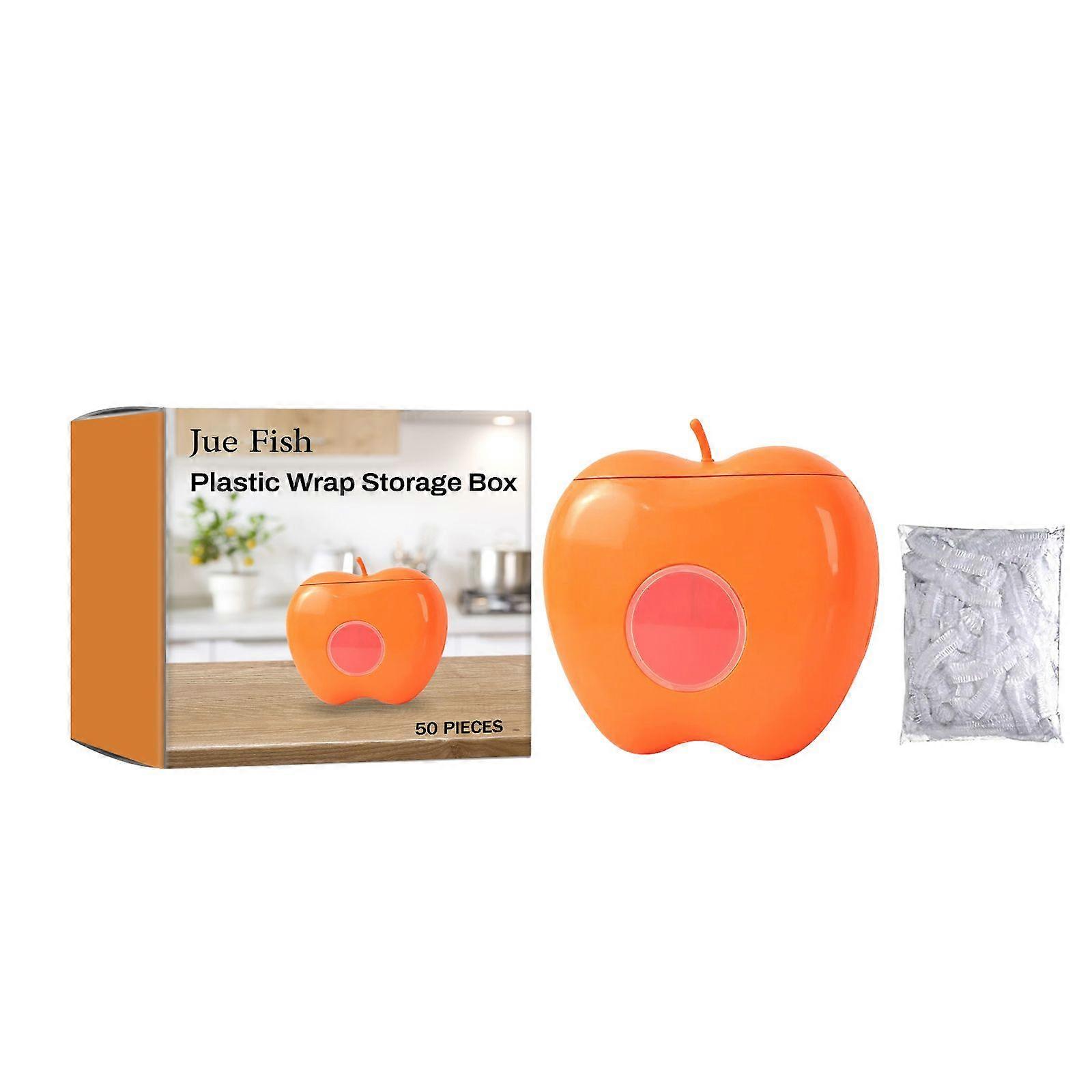 Jue-Fish Plastic Wrap Storage Box Kitchen Household Wall-Mounted Large-Capacity