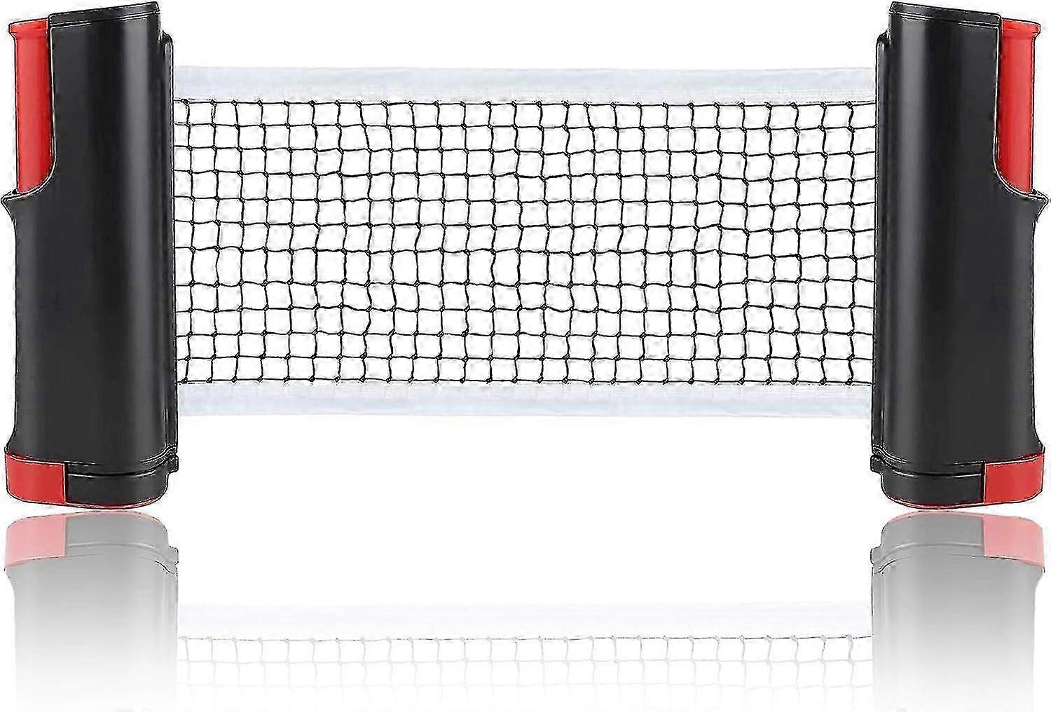 Retractable Table Tennis Net - Table Tennis Net For Any Table - Portable Table Tennis Net And Rear Extension Bar, Racket And Ball Set, Home 