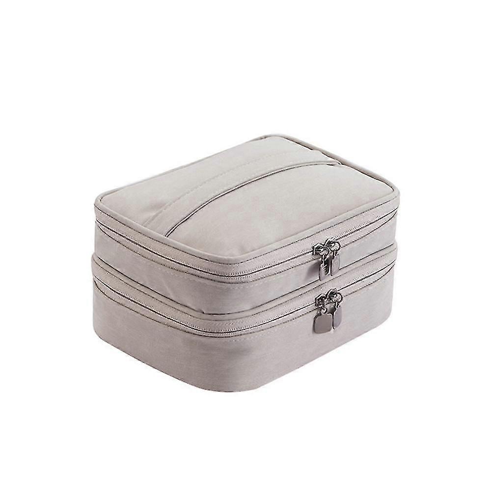 Polyester Storage Bag, Portable Large Capacity Double Layer Suitable For Digital Data Cable Charger