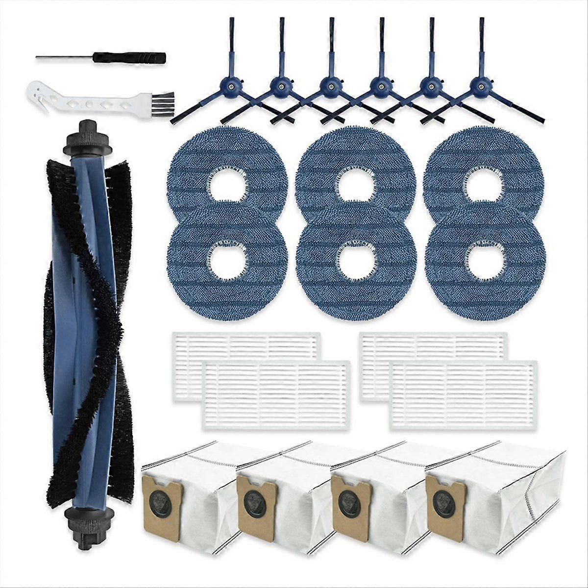 Replacement Parts for Omni C20 Robot Vacuum Cleaner,Main Brush, Side Brushes,Mop Pads,Filters,Dust
