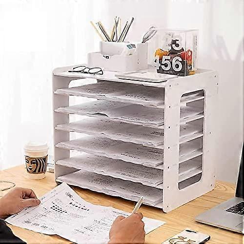 Extra Large A3 Paper Storage Unit Office Desk File Organizer Magazine Rack Tray For Documents White Space Saving Design