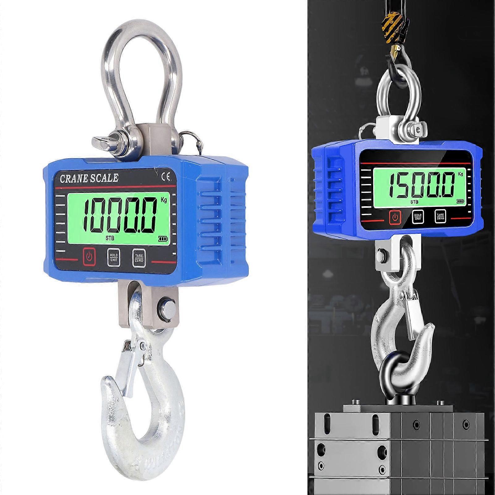 Digital Crane Scale 2000KG 4400LB LCD Display Industrial Hanging Scale with Remote Control for Port Construction Site