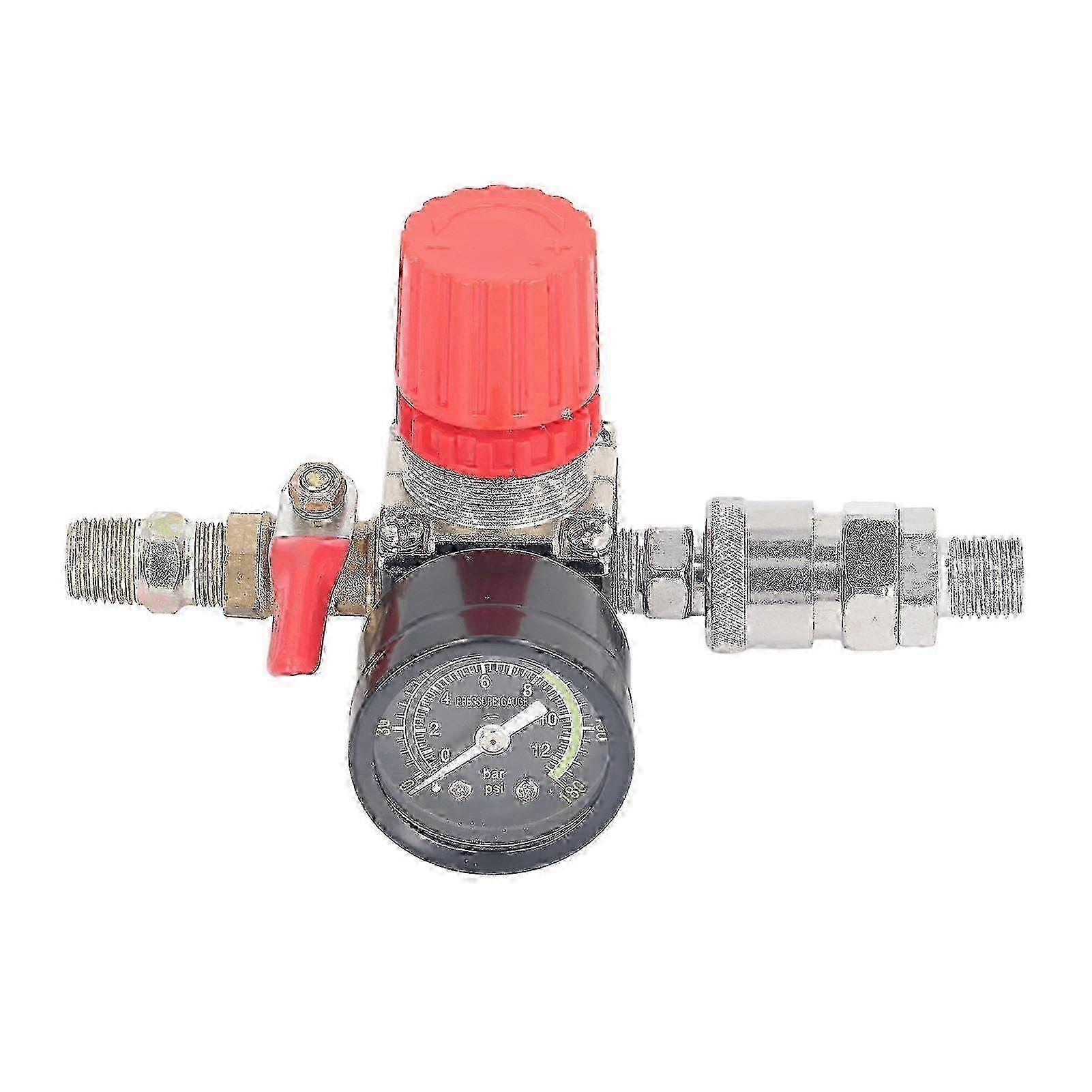 Air Compressor Regulator with 0180 PSI Pressure Controller and 1/4in Gauge Valve for f26 Control