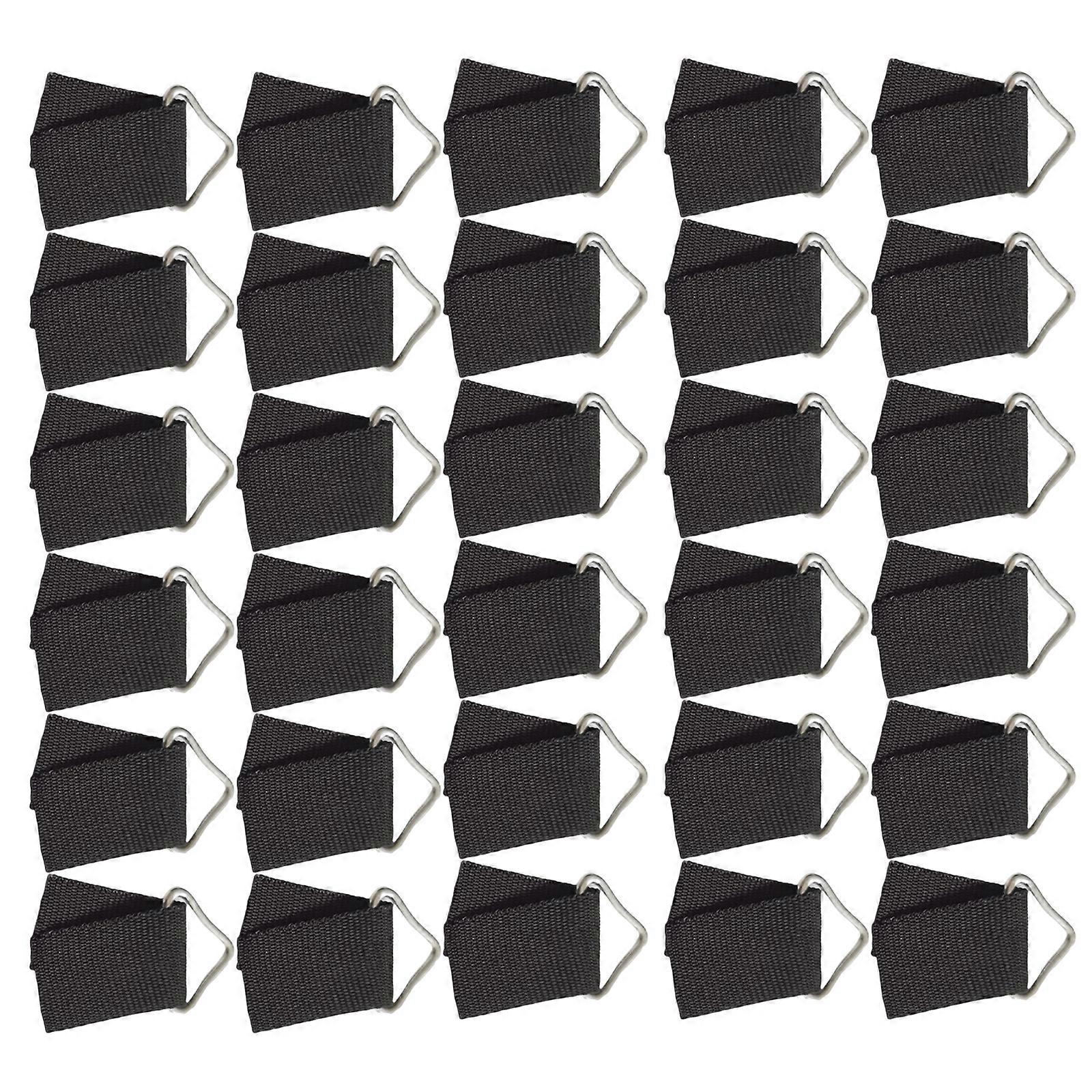 Pack of 30 Triangular Trampoline Replacement Buckles V Rings for Secure Bounce Safety Galvanized Steel Construction Multicolor