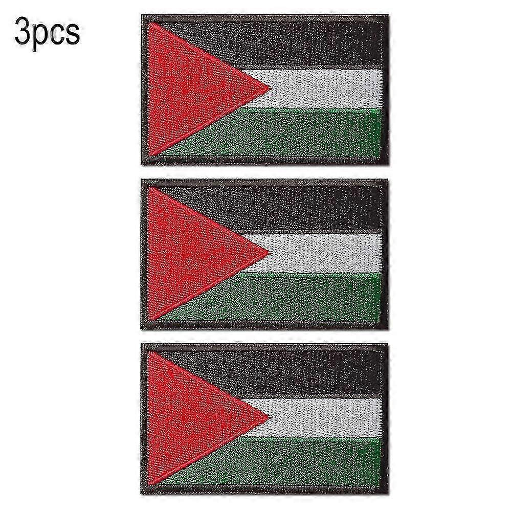 Patch de Bandeira Palestina para Ferro 8cm*5cm (Pacote com 3)