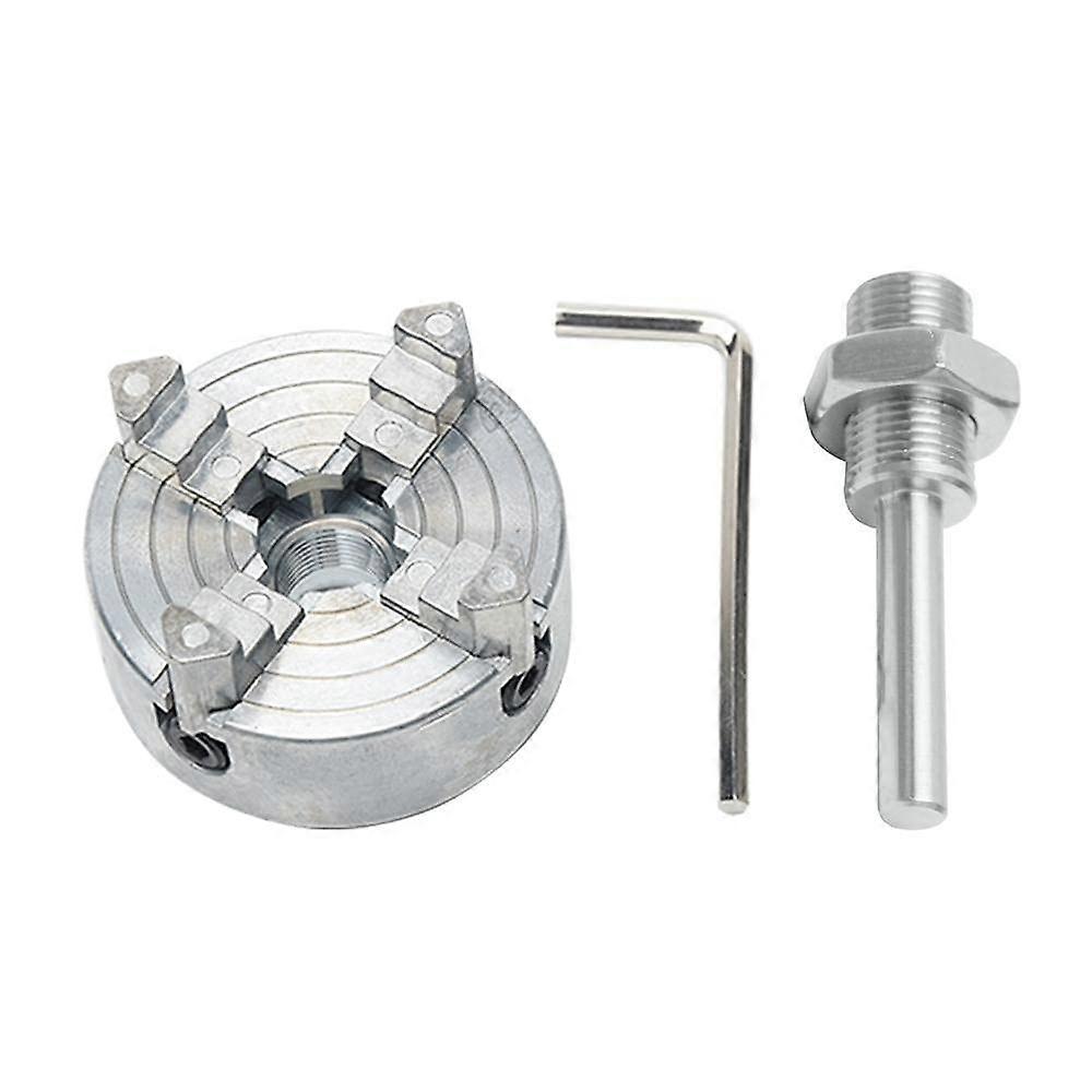 Zinc Alloy Mini Lathe Four Jaw Chuck M12*1 For Mini Lathe Hand Drill Connecting Rod Power Tool