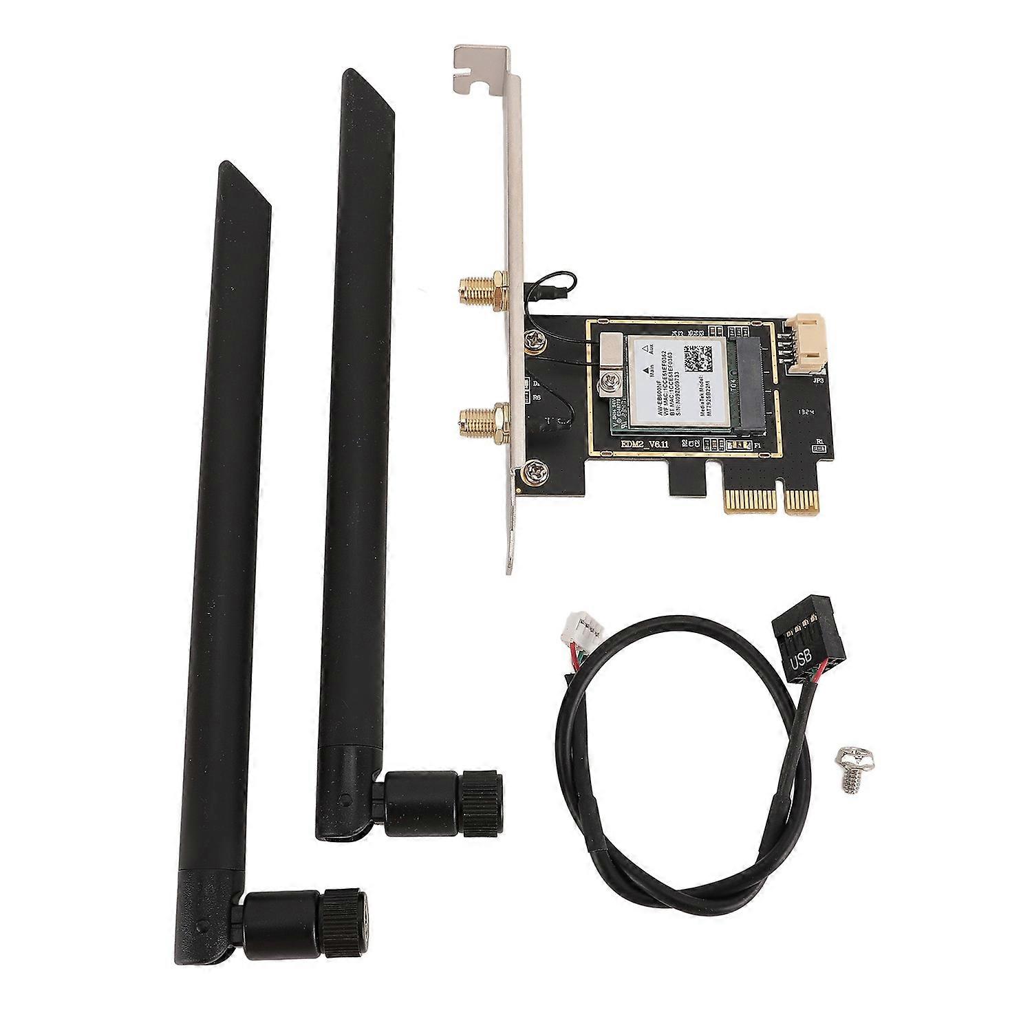 MT7925 Network Card 5400Mbps 2.4G 5G 6G Tri Band Bluetooth 5.3 Support MU MIMO PCIEx1 Wireless Netwo