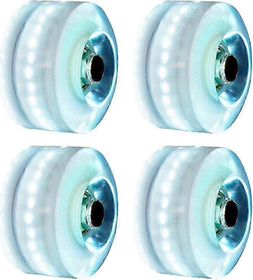 4 light up wheels for roller skates, light up wheels, suitable for double row skating and skateboard