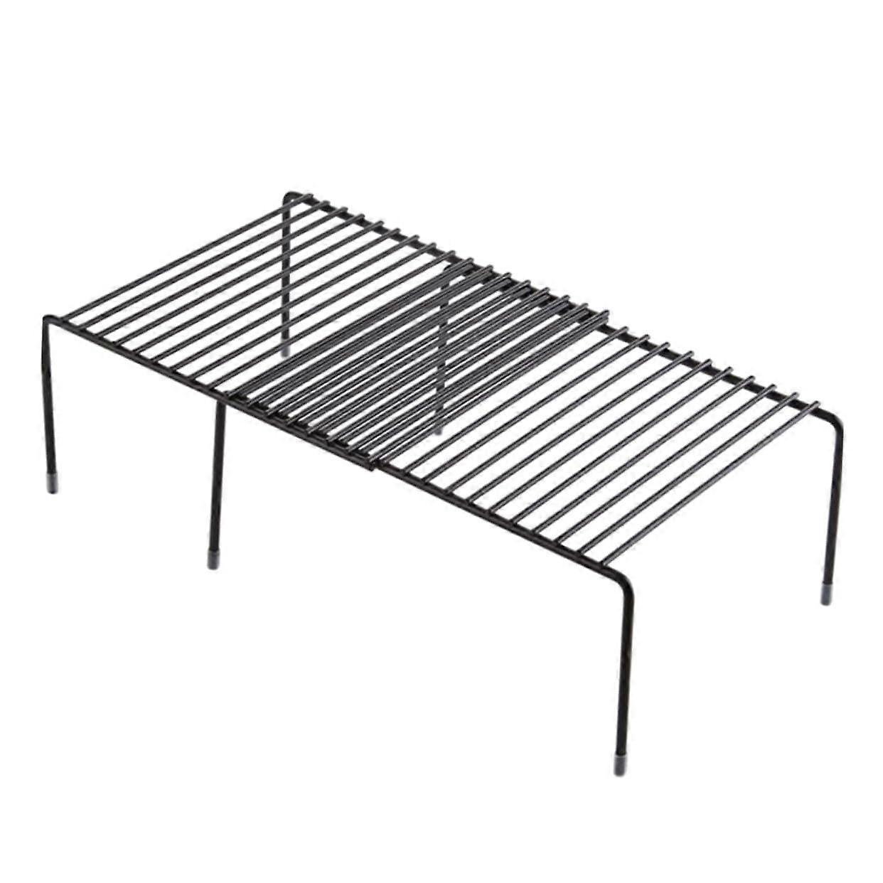 Expandable Multifunction Kitchen Counter Organizer Rack Iron Storage, Stackable Cabinet Shelf For Condiment Bottles Cups