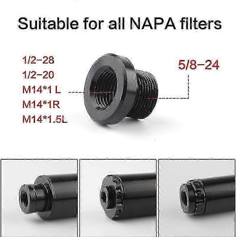 1pc Of 5/8" X 24 To 1/2-28 To M14x1 To M14x1.5 For Barrel Thread Adapter f26