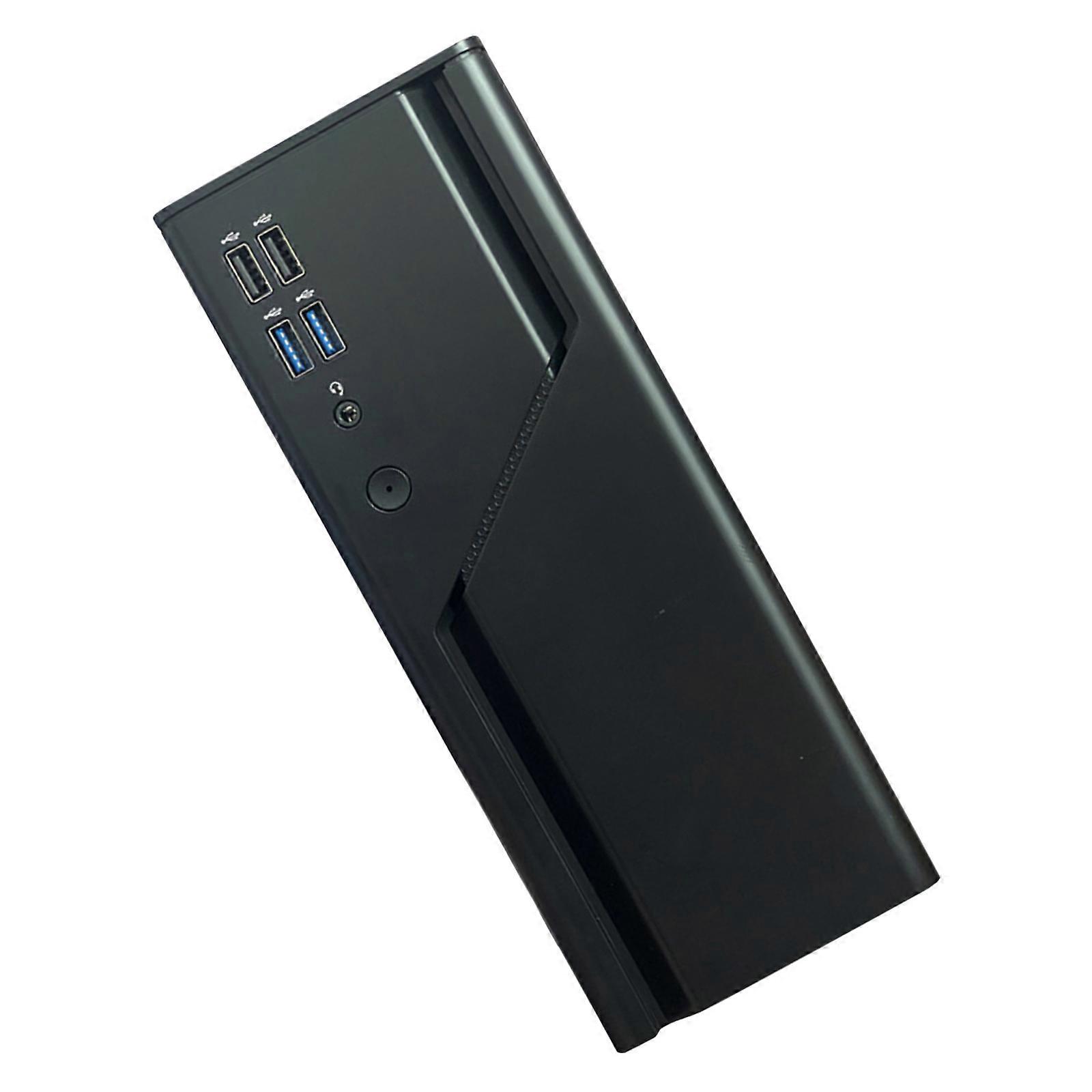 Portable Mini ITX Computer Chassis Solid Steel Construction Profile Flexible Orientation Fit Under Monitors Or In Cabinets Multicolor