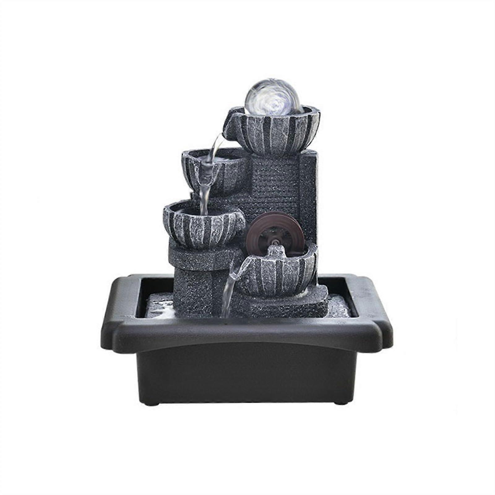 Tabletop Fountain Feng Shui Ball Cycle, Desktop Fortune Fountain, Office Desk Waterfall Ornament, Indoor Running Water
