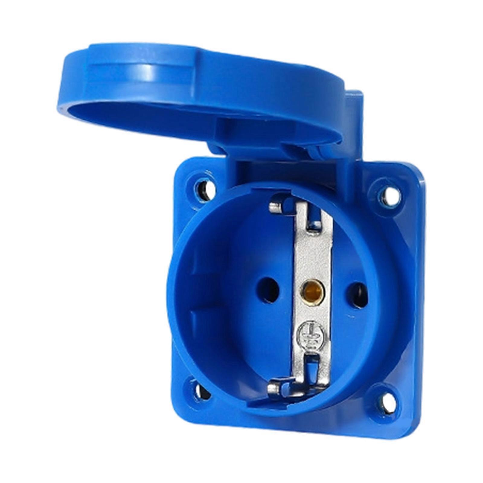 Industrial Wiring Connector Power Outlet Waterproof Dustproof Power Connector Socket 2 Pin Safety Outlet Easy to Use Multicolor