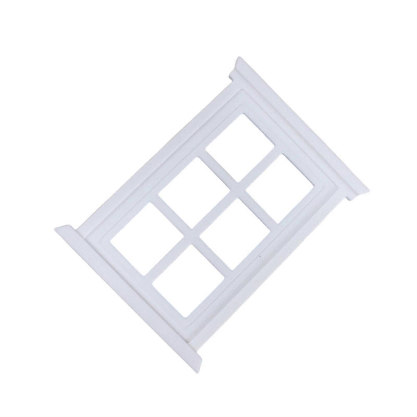 Handcrafted 1/12 Scale Miniature Window Frame For Architecture Models And DIY Toy House Decors  S