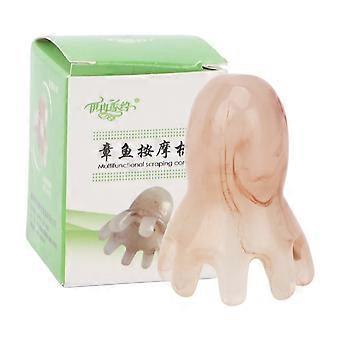 Massagekamm in Form einer Krake aus Harz, tragbarer Akupunkturpunkt-Massagekamm für die Kopfhautpflege, Haarbürste
