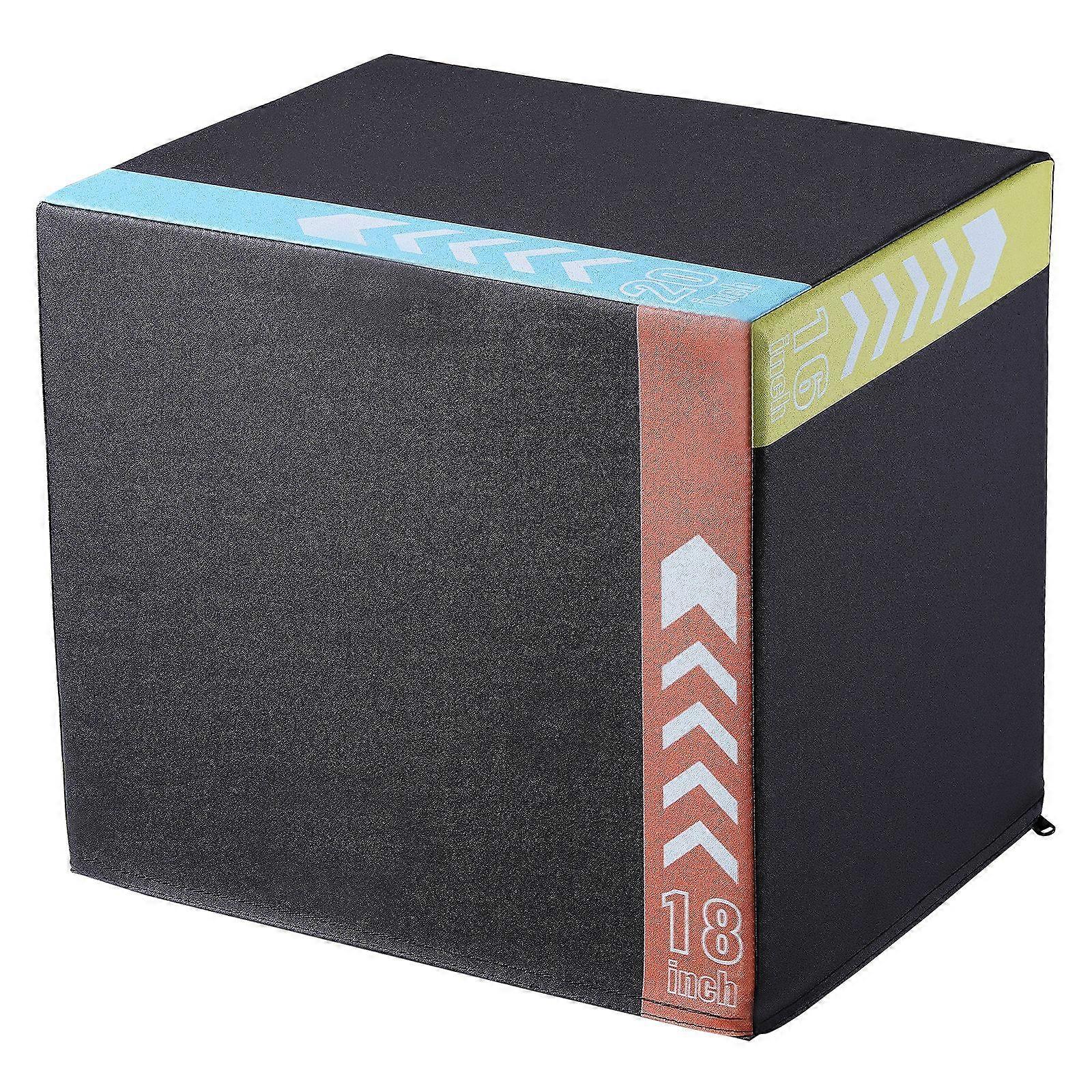 3 in 1 Plyometric Jump Box, 20/18/16 Inch Cotton Plyo Box, Platform & Jumping Agility Box, Anti-Slip Fitness Exercise Step Up Box