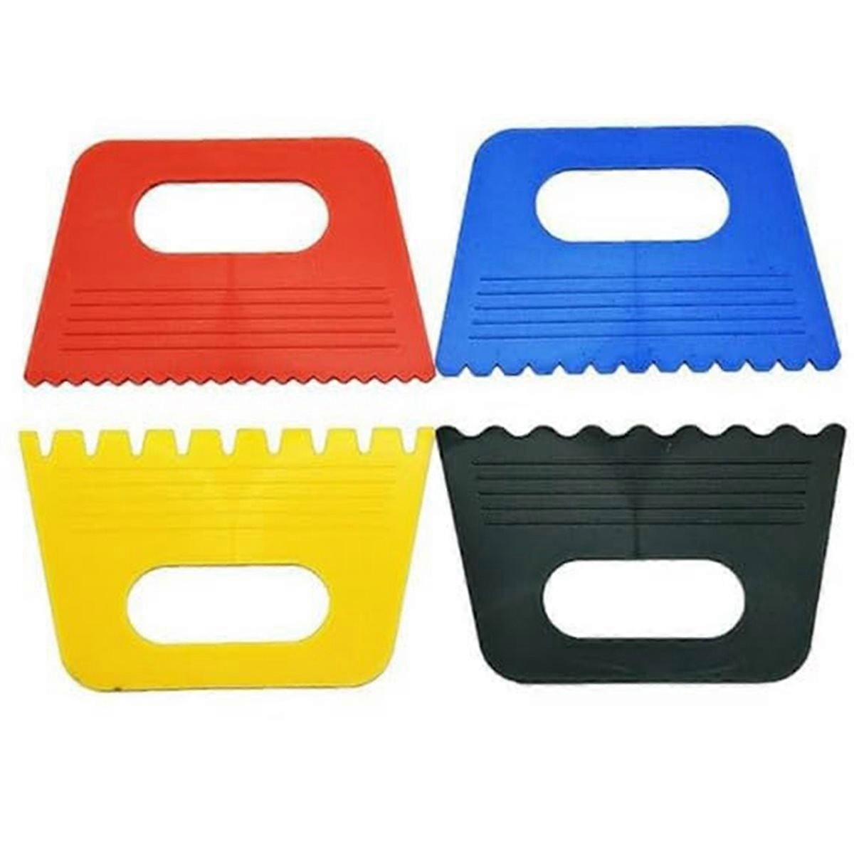 Professional Art Scrape Tool Set - 4 Colors for DIY Painting, Plaster Work, and Textured Effects