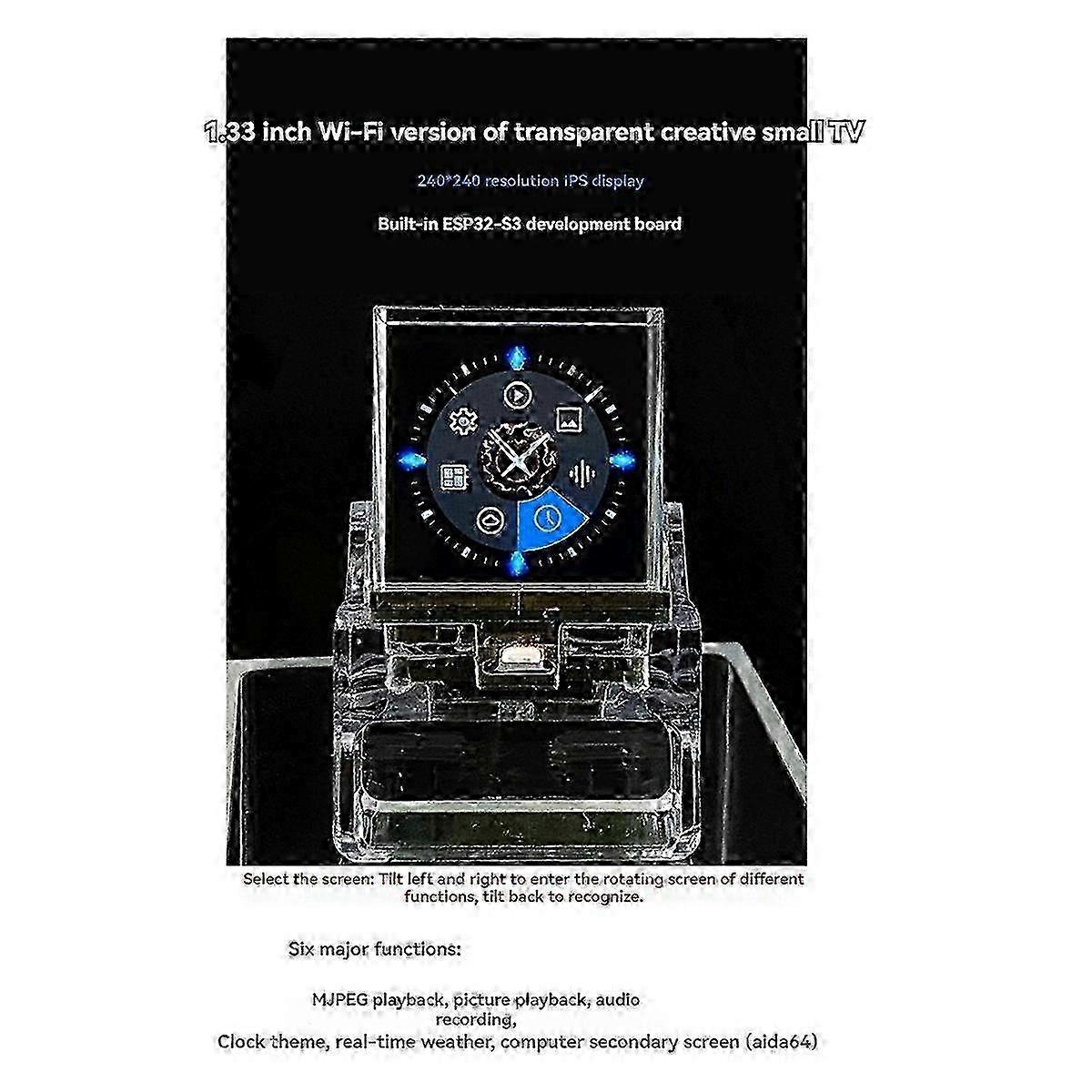 1.33-In Projection TV Aida64 Sub-Screen Holographic Screen A