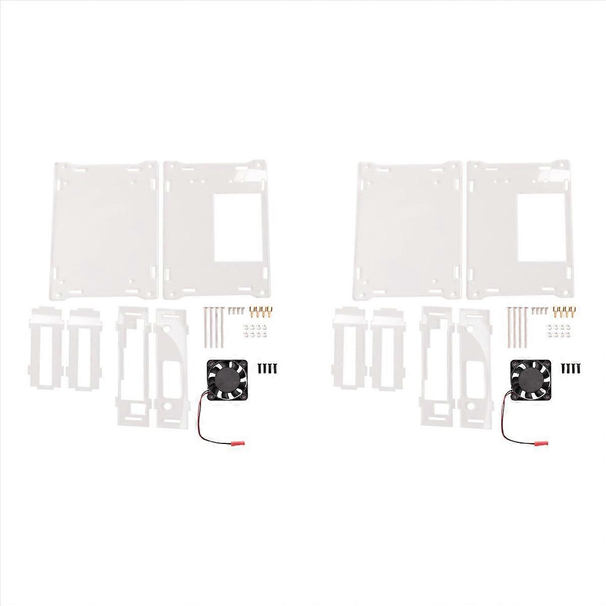 2X for Nano B01 A02 2GB Acrylic Case Development Board Universal Protective Shell with Cooling Fan