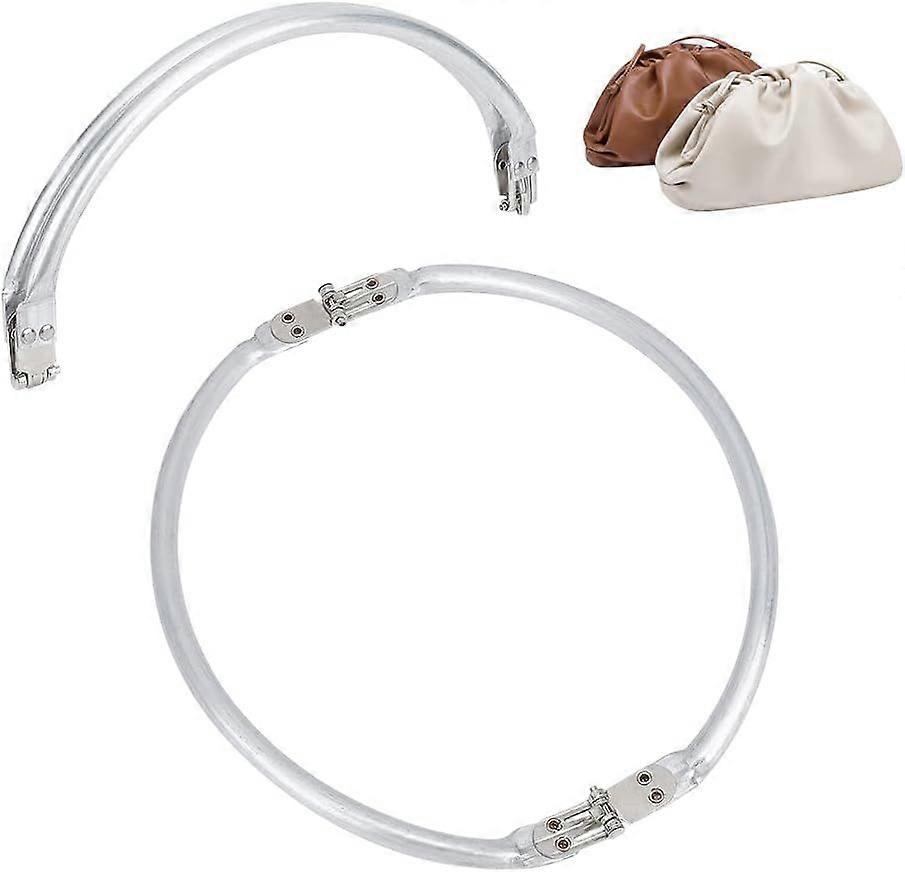 2Pcs 236mm Aluminum Purse Frame Kiss Clasp Internal Tubular Frame U-Shaped Assembled Bag Clutch Frame for DIY Craft Dinner Pouch Bag Open 236x203x10mm