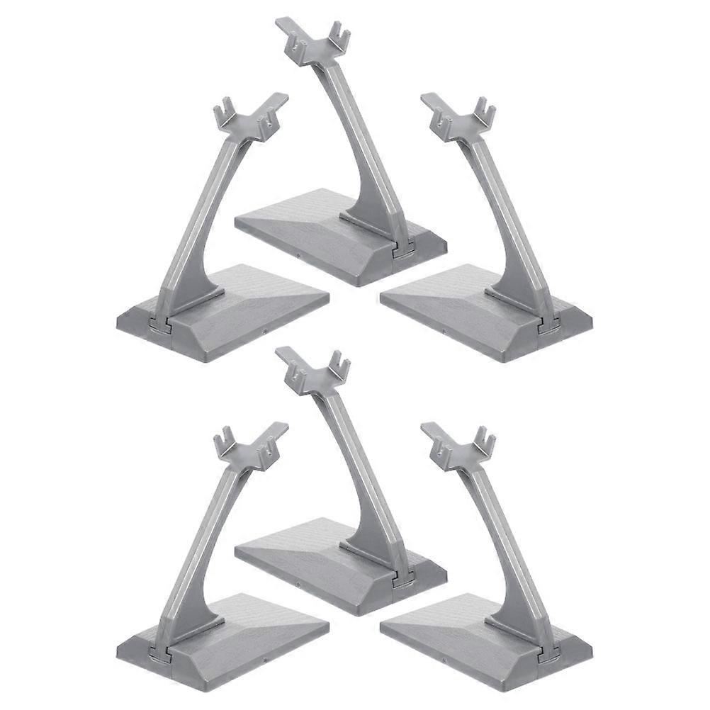Action Figure Display Stand Model Plane Stand Hobbyists Grey 9.20X7.90X4.90CM Angle Adjustment 6Set