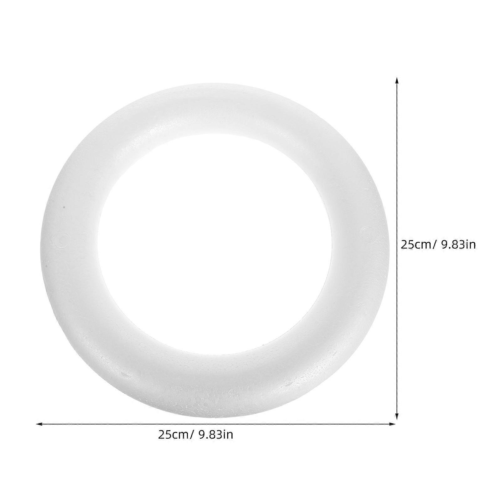 3Pcs Round Foam Wreath Circles for Wreath White Polystyrene Foam Rings for DIY