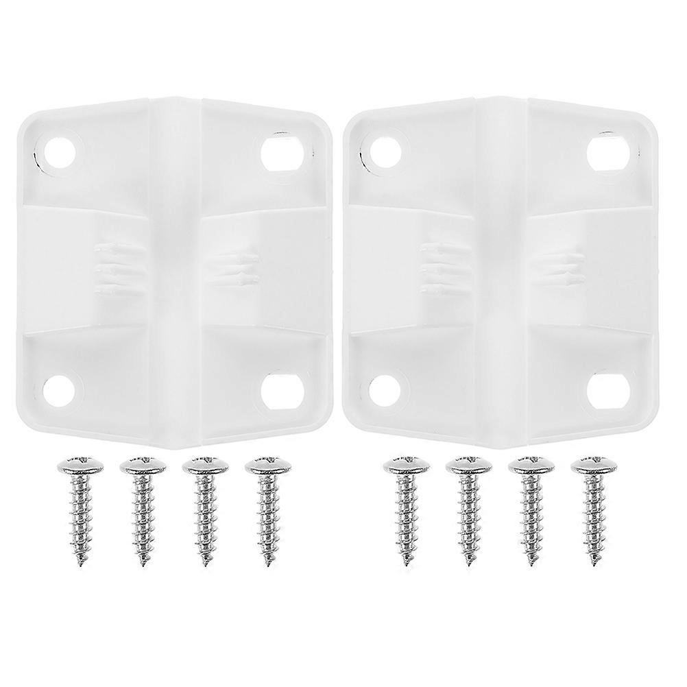 White Plastic Cooler Hinges Replacement with Screws for Cooler Box Repair 2Set