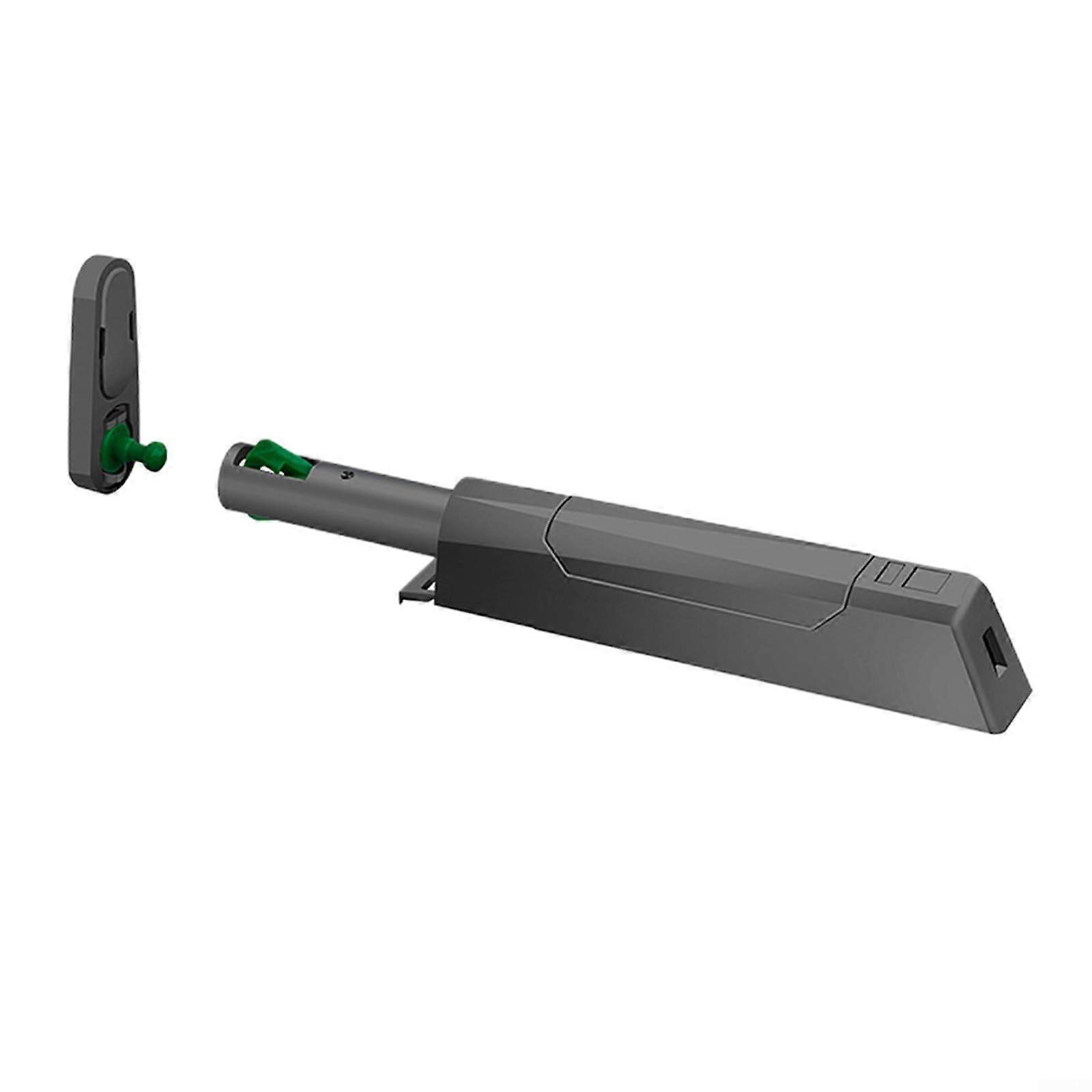 Magnetic Cabinet Door Catch with Adjustable PushtoOpen Latch, Handle Design for Kitchen and Bathroom, Dark Gray