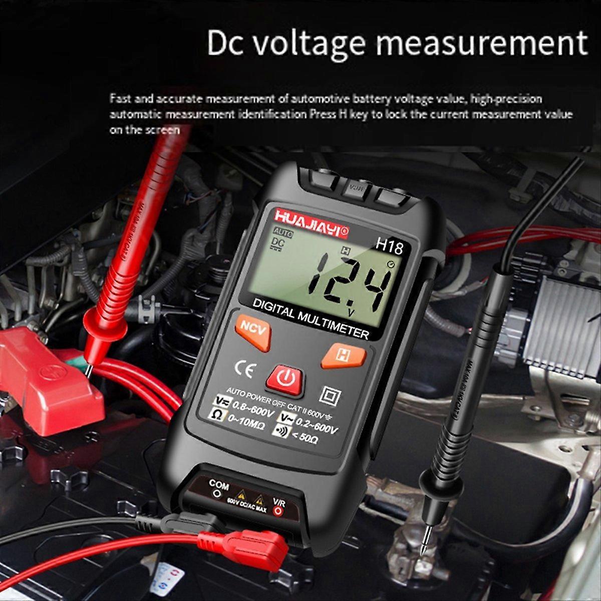  H18 Digital Multimeter Voltage Meter 1999 Counts Black