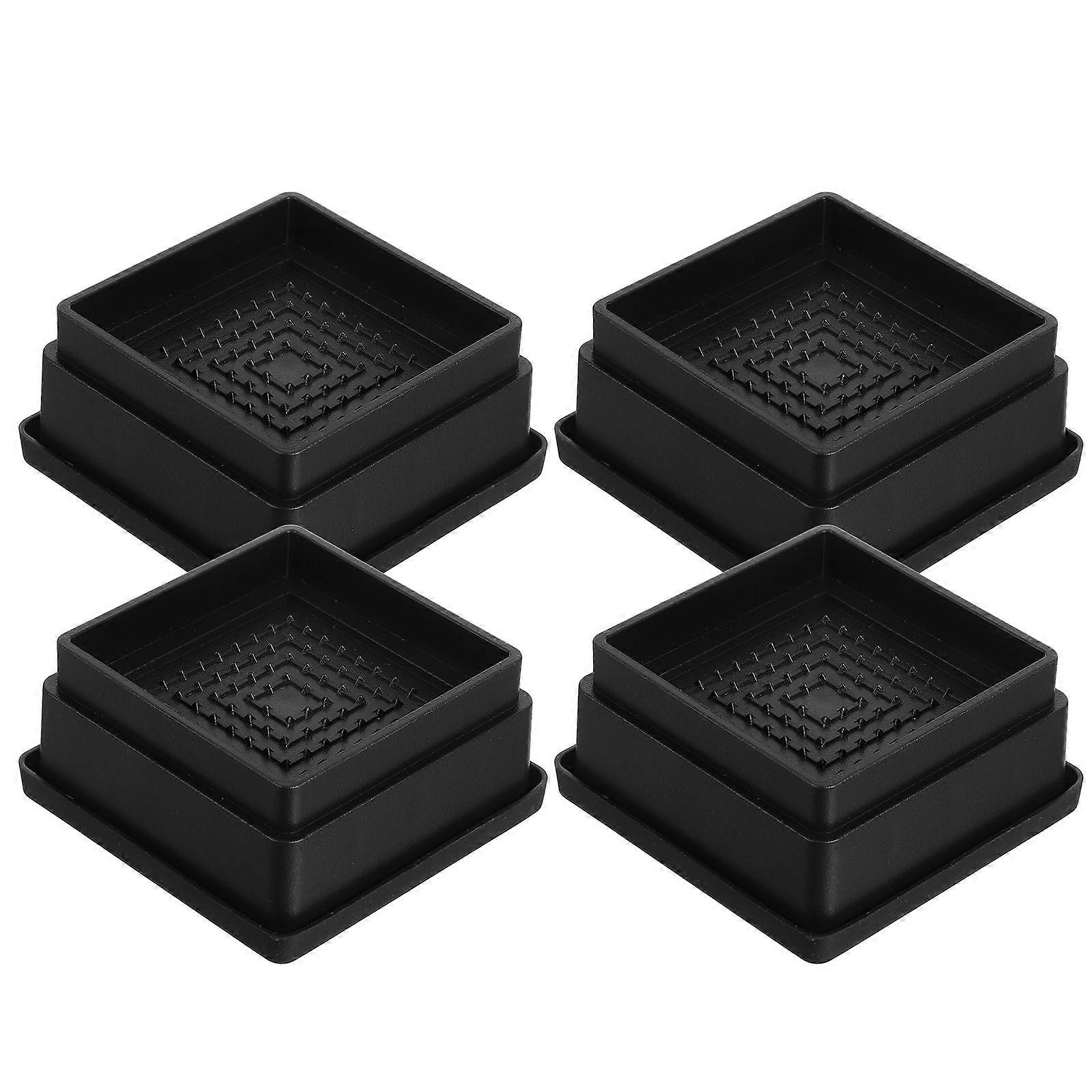 Furniture Raisers Blocks Bed Raising Blocks Stackable Rubber Sofa Riser Height Adjustment Non-Slip Home Use 4Pcs