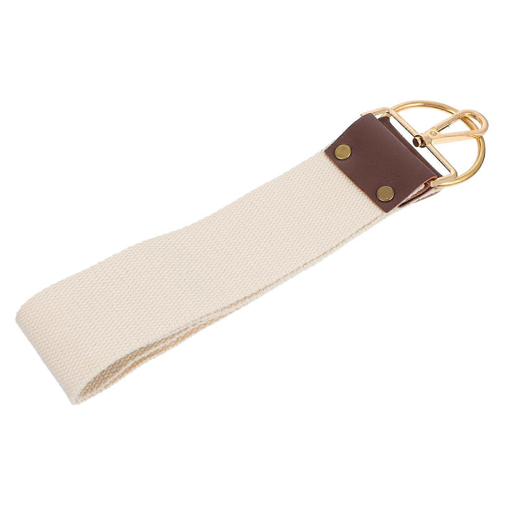 Barber Razor Strop Leather and Canvas Sharpening Belt with Hanging Eyelet for Straight Razors