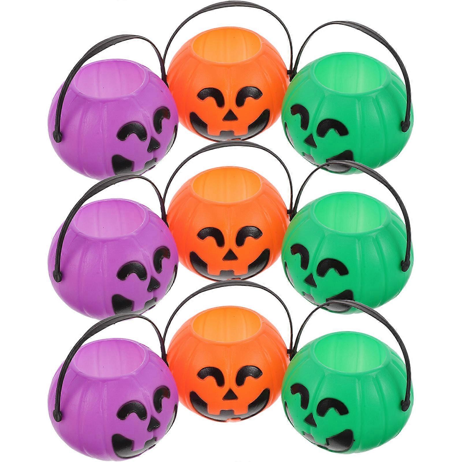 Witch Cauldron Candy Holder Plastic Bucket for Storage 12Pcs Pack