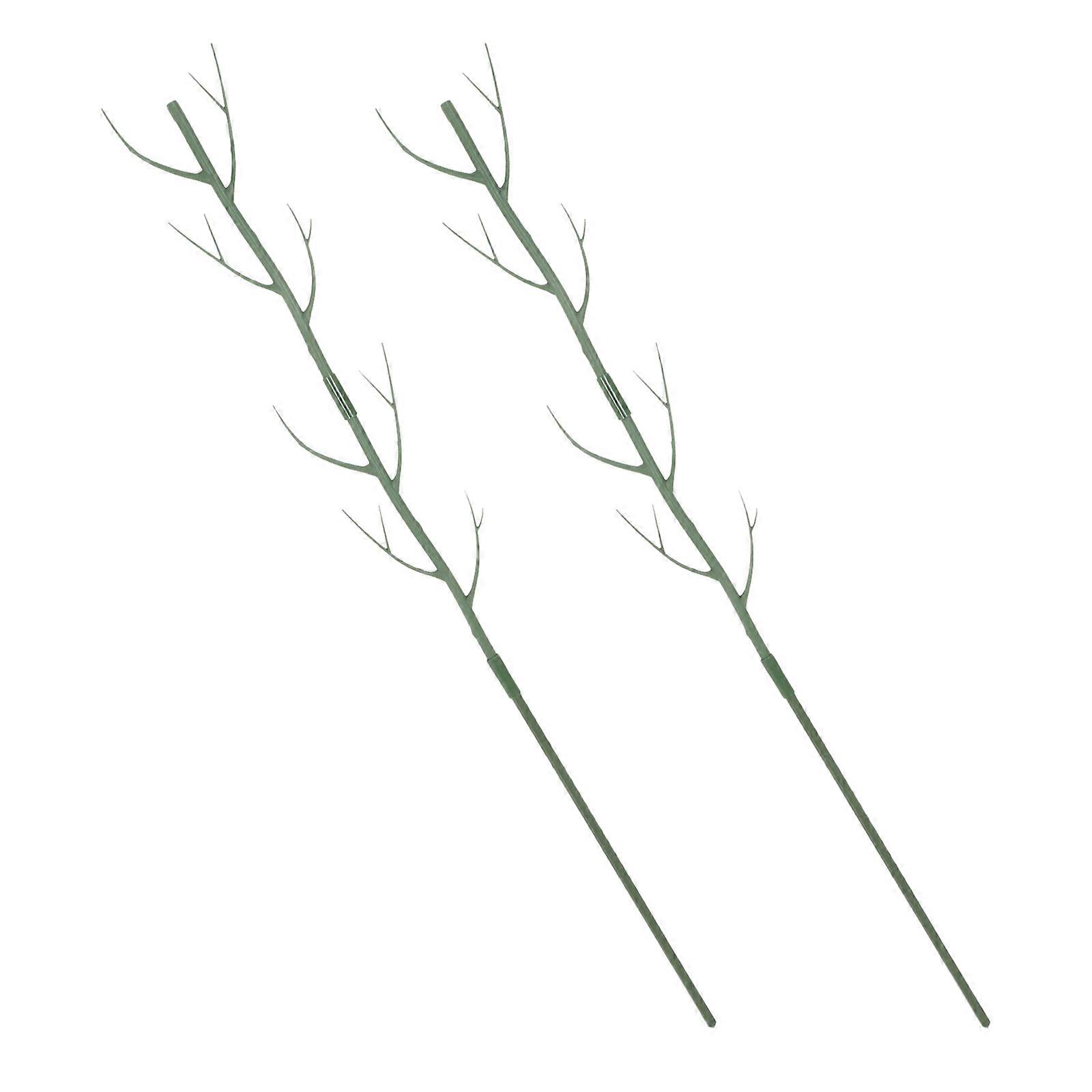 Indoor Plant Climbing Trellis Green Branch Shape Support 2Pcs Set