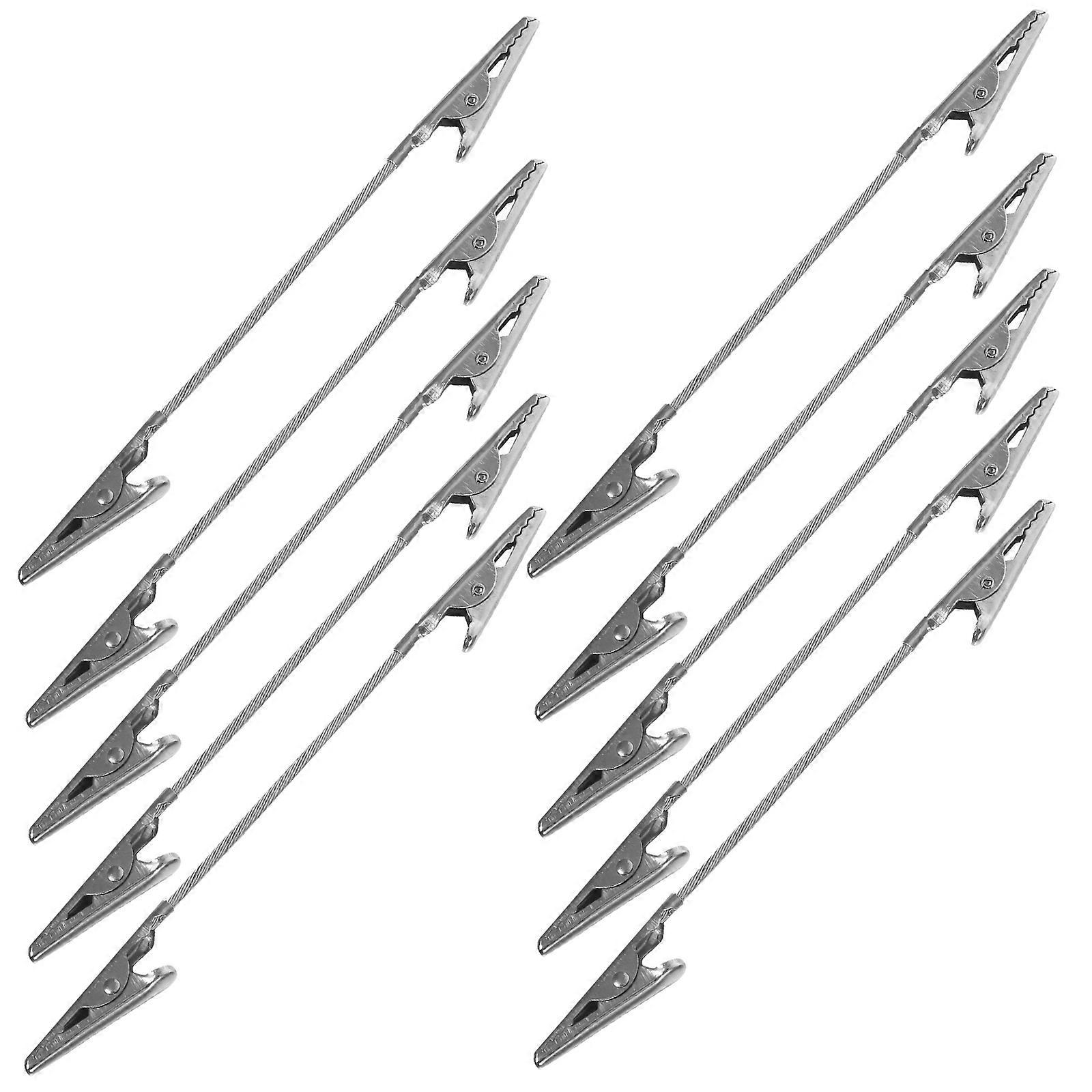 10Pcs Silver Metal Note Holder for Note Clipping Double Head Clip