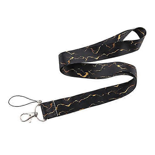 Practical Stylish Marble Key Lanyard Yellow