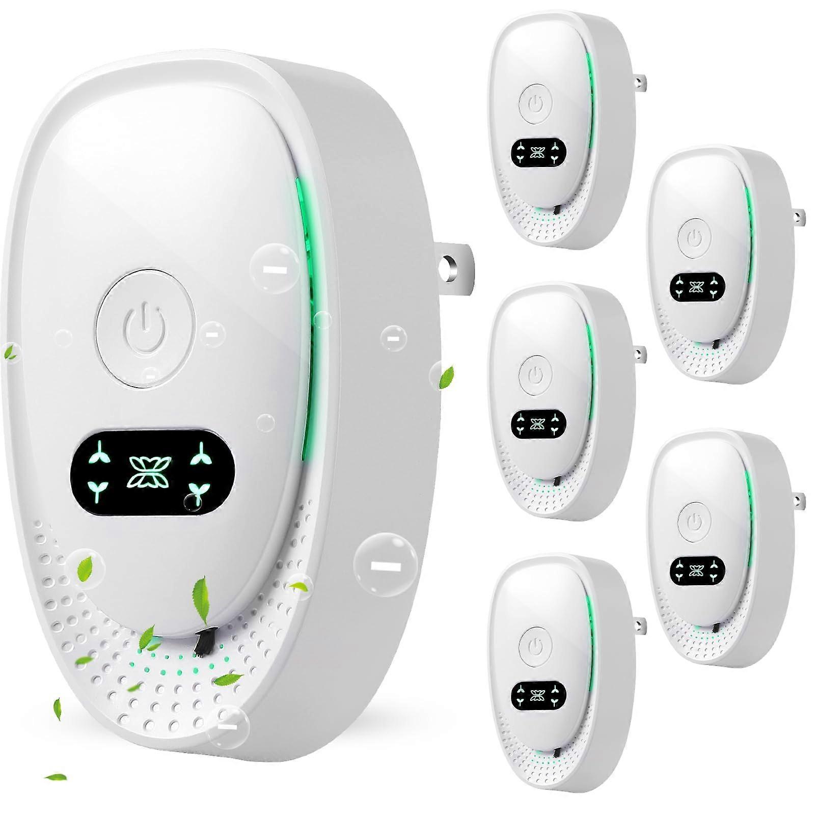 6 Pack PlugIn Air Purifier and Negative Ionizer for Home Office, Pets, Smoke, Kitchen, Quiet Filter