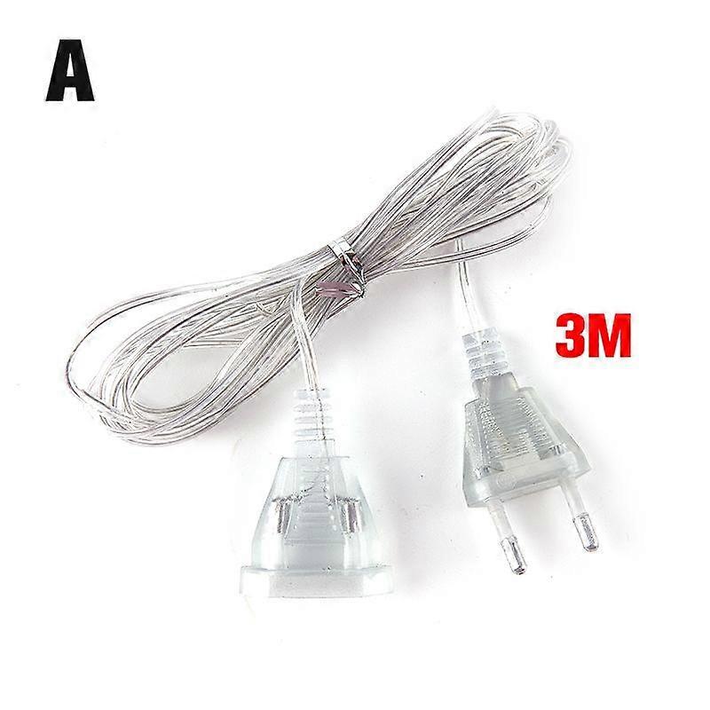 Cable Plug Transparent Led Light String Extension Standard Power Extension Cord
