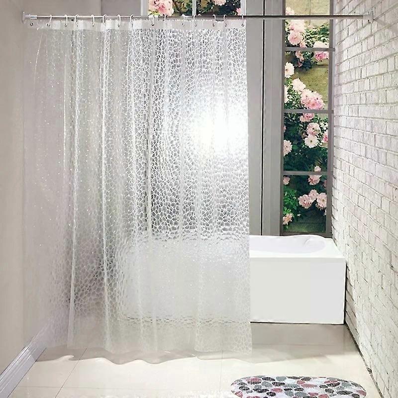 Nouveau Rideau de douche de bain de salle de bain 3D, Transparent, plus ��pais, imperm��able, pratique et Simple, blocage est serr��