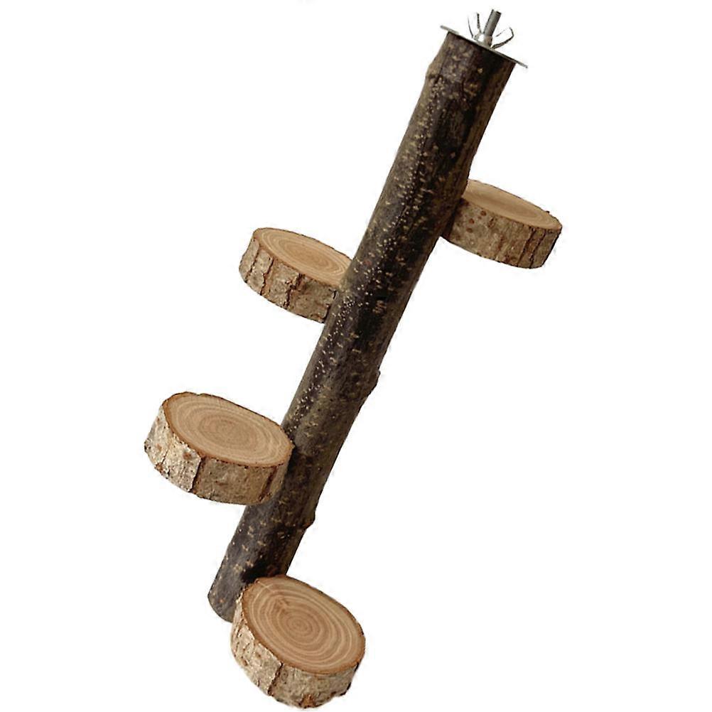 Bird Perch Stand Wooden Parrot Cage Accessory for Rest 2Pcs