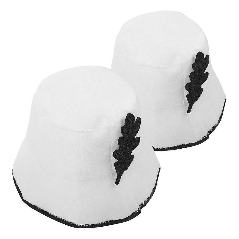 Sauna Bath Cap Felt Sauna Hat Lightweight Breathable Cap 8Pcs