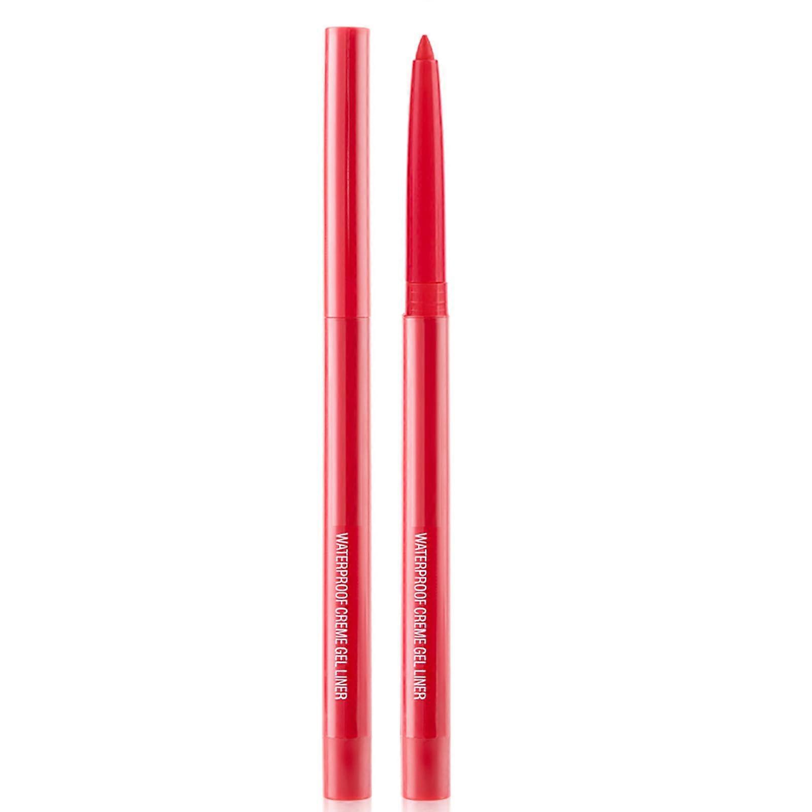 Waterproof Retractable Eyeliner Pen Red LongLasting  Pigment with Precise Flexible Tip