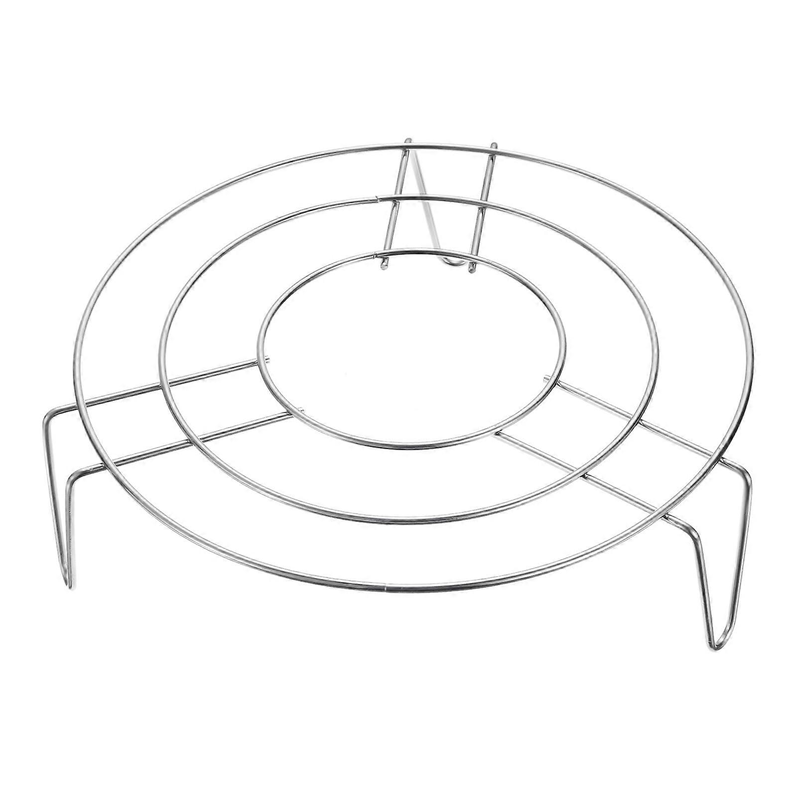 Round Stainless Steel Cooling Rack 9.4 inch Elevated Wire Steamer Rack for Baking Roasting Grilling