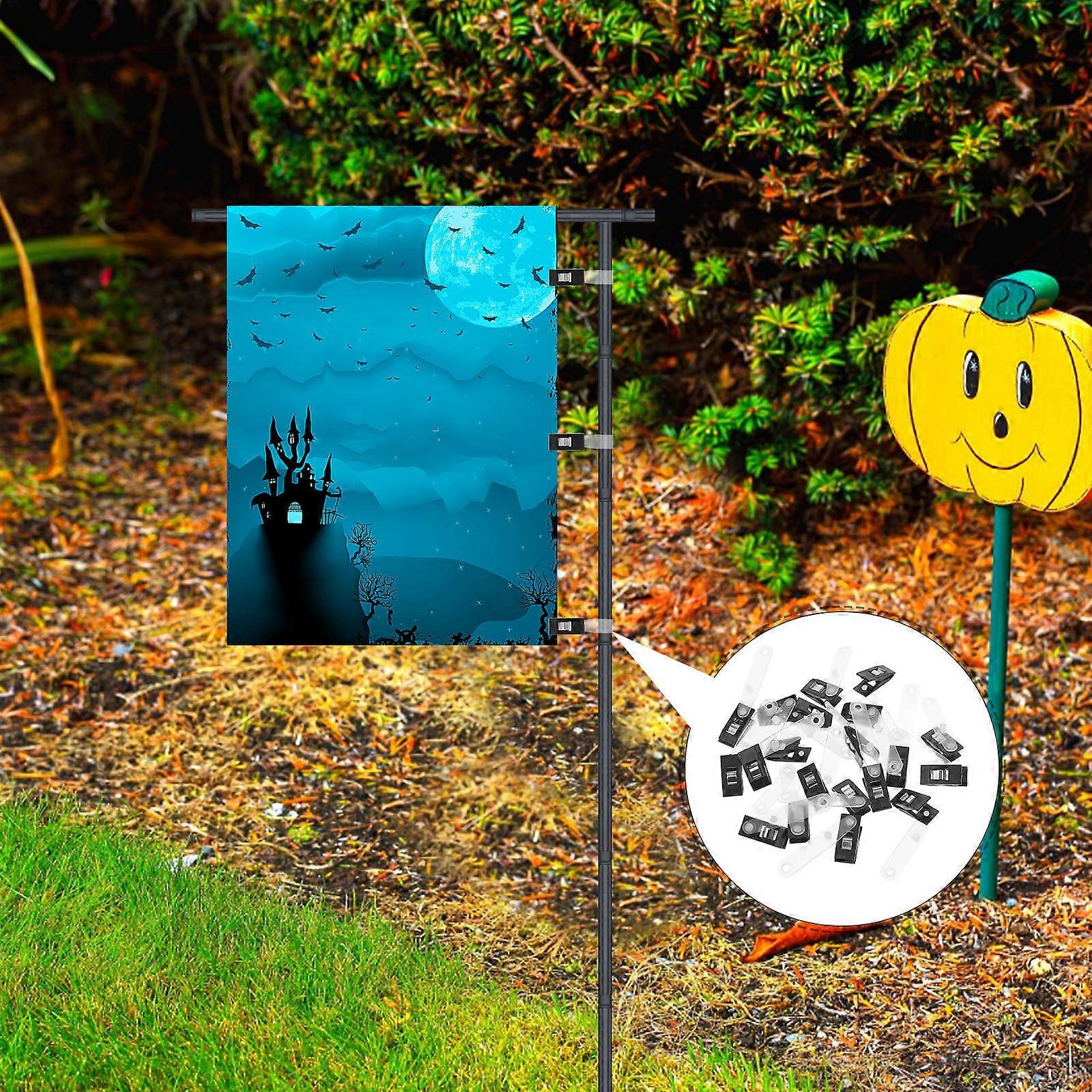 20Pcs Plastic Garden Flag Clips for Secure Outdoor Flag Installation